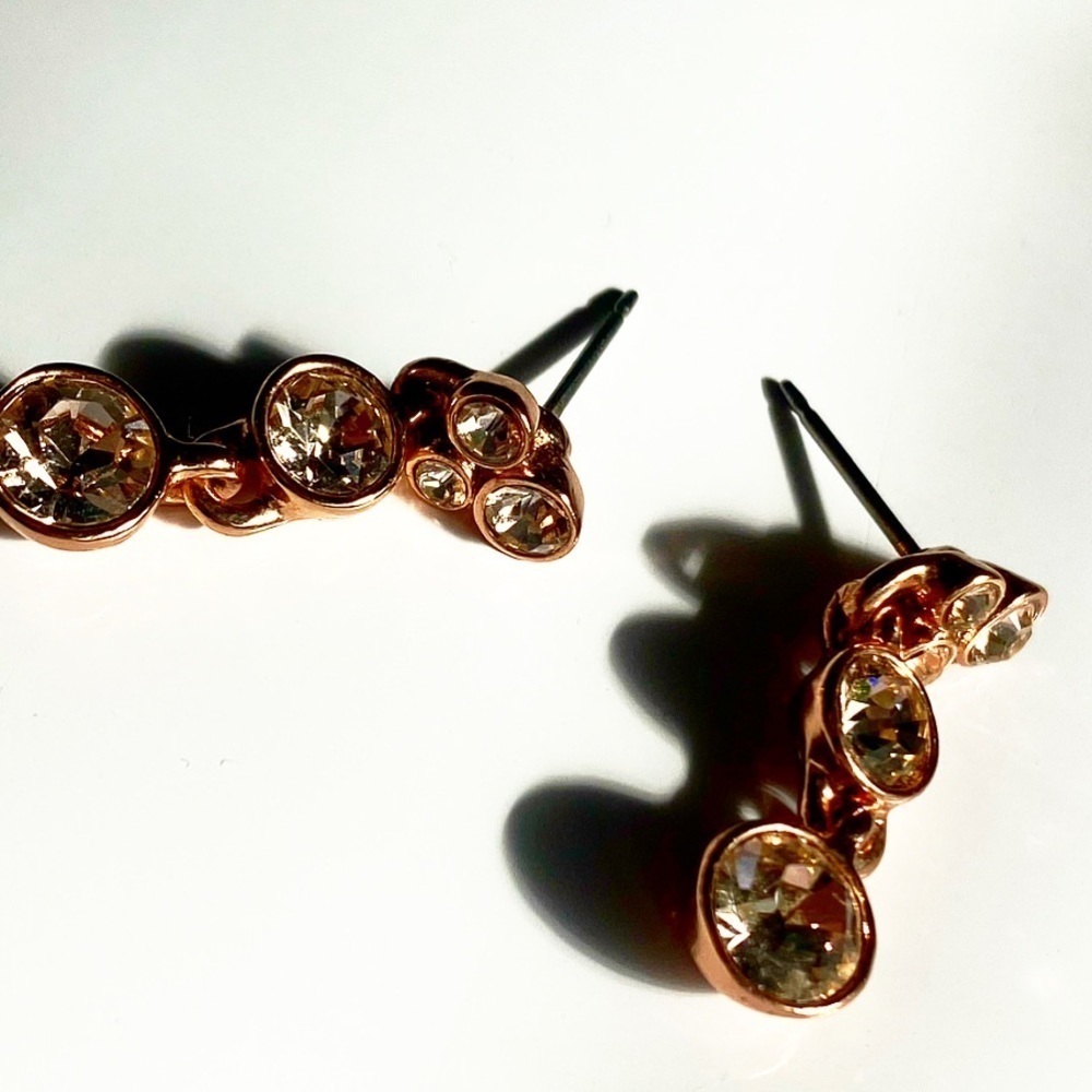 Authentic Givenchy rose gold tone earrings for pierced ears